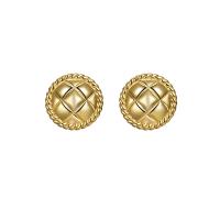 Brass Stud Earring, gold color plated, fashion jewelry & for woman, 20mm 