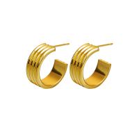 Brass Stud Earring, gold color plated, fashion jewelry & for woman, 20mm 