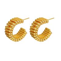 Brass Stud Earring, plated, fashion jewelry & for woman 25mm 