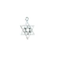 Zinc Alloy Jewelry Pendants, Hexagram, plated, DIY & hollow 16mm 