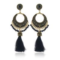 Boucle d'oreille de gland de mode, alliage de zinc, avec plastique, Plaqué de couleur d'or antique, bijoux de mode & pour femme & émail, plus de couleurs à choisir Vendu par paire