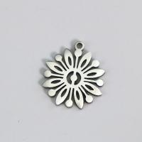 Stainless Steel Pendants, 304 Stainless Steel, Flower, DIY, original color 