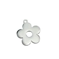 Stainless Steel Flower Pendant, 304 Stainless Steel, polished, DIY, original color 