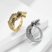 304 Stainless Steel Finger Ring, Crocodile & for man 15mm 