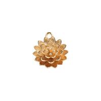 Pendentifs en laiton de fleur, Placage de couleur d'or, styles différents pour le choix, Vendu par PC