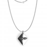 Titanium Steel Jewelry Necklace, plated & with letter pattern & for man Approx 21.65 Inch 