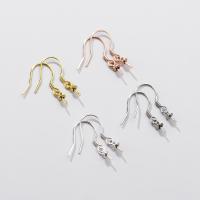 Sterling Silver Hook Earwire, 925 Sterling Silver, plated, DIY 