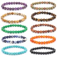 Gemstone Bracelets, Round, fashion jewelry & Unisex 8mm Approx 19 cm [