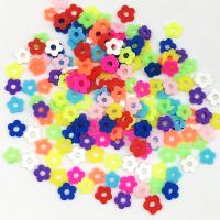 Flower Polymer Clay Beads, DIY, mixed colors, 10mm, Approx 