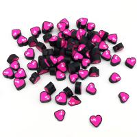 Polymer Clay Jewelry Beads, Heart, DIY, mixed colors, 10mm, Approx 