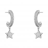 Cubic Zirconia Micro Pave Brass Earring, plated & micro pave cubic zirconia & for woman 