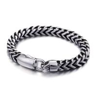 Acier titane bracelet, avec vachette cordon, pour homme, couleur originale Environ 9.05 pouce, Vendu par PC