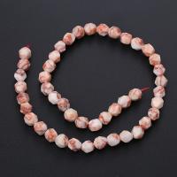 Network Stone Beads, Round, polished, Star Cut Faceted & DIY Approx 14.96 Inch 