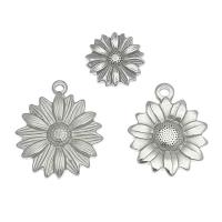 Stainless Steel Flower Pendant, 304 Stainless Steel, DIY & machine polishing original color 