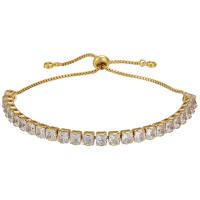 Cubic Zirconia Micro Pave Brass Bracelet, plated, micro pave cubic zirconia & for woman 