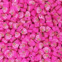 Kristall Türkis Armreifen, Polymer Ton, Herz, DIY, Rosa, 10mm, ca. 100PCs/Tasche, verkauft von Tasche