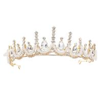 Bridal Tiaras, Zinc Alloy, with Crystal, plated, fashion jewelry & for woman & with rhinestone 