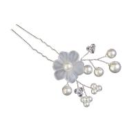 Hair Stick, Zinc Alloy, with Crystal & Plastic Pearl, fashion jewelry & for woman 