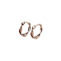 Brass Huggie Hoop Earring, Donut, plated, fashion jewelry & for woman 