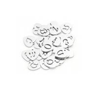 pendentifs de cœur en inox , Acier inoxydable 304, coeur, DIY & styles différents pour le choix & avec le motif de lettre & creux, couleur originale Environ 1.4mm, Vendu par PC