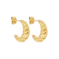 Brass Stud Earring, 18K gold plated, for woman 