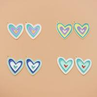 Zinc Alloy Enamel Pendants, Heart, DIY 