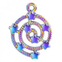 Zinc Alloy Jewelry Pendants, Star, colorful plated, Unisex Approx 50 cm 