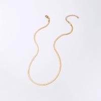 Zinc Alloy Necklace, gold color plated, fashion jewelry & for woman Approx 17.7 Inch 