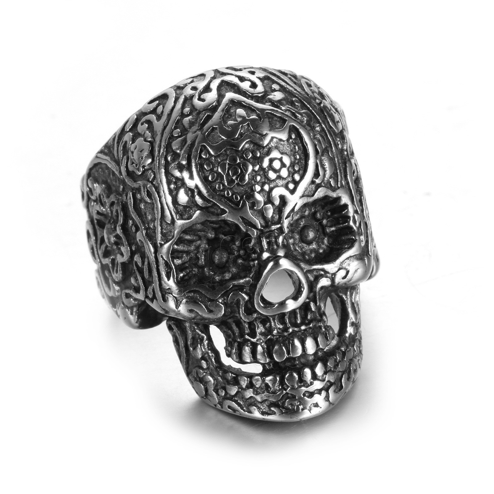 304 Stainless Steel Finger Ring, Skull, plated, different size for choice & for man, more colors for choice, Sold By PC