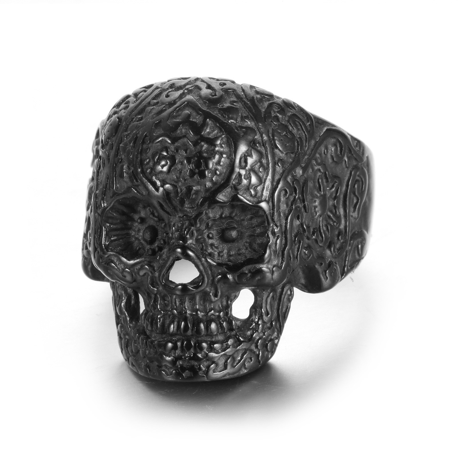 304 Stainless Steel Finger Ring, Skull, plated, different size for choice & for man, more colors for choice, Sold By PC