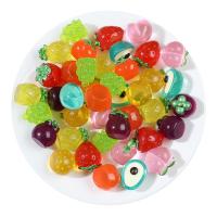 Resin Hair Accessories DIY Findings, Fruit, epoxy gel mixed colors 