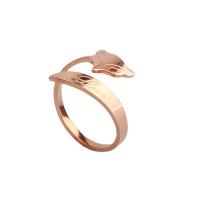 Titanstahl Manschette Fingerring, 18K vergoldet, Modeschmuck & für Frau, Roségold, Größe:7, verkauft von PC