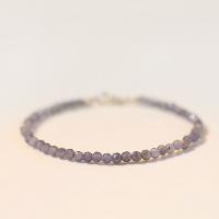 Iolite Armband, Modeschmuck & unterschiedliche Länge der Wahl & für Frau & facettierte, grau, 3mm, verkauft von PC