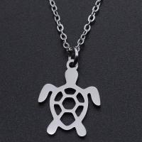 Collier de bijoux de titane, Acier titane, tortue, Placage ionique sous vide, unisexe & creux, plus de couleurs à choisir Environ 40 cm Vendu par sac