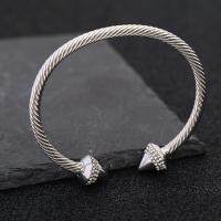 Brass Cuff Bangle, with Zinc Alloy, fashion jewelry & for woman & with rhinestone, 65mm 