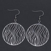 Boucles d'oreilles en acier titane, Placage ionique sous vide, pour femme & creux, plus de couleurs à choisir Vendu par sac