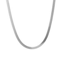 Collier de bijoux de titane, Acier titane, poli, bijoux de mode & pour femme, couleur originale, 4mm Environ 15.75 pouce, Vendu par brin