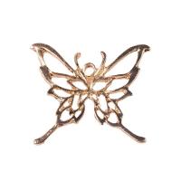 Zinc Alloy Hollow Pendants, Butterfly, rack plating, DIY 