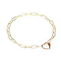 metal Conjunto de joya, pulsera & collar, chapado, diferentes estilos para la opción & para mujer & esmalte, más colores para la opción, 160mm, longitud:38 cm, Vendido por UD