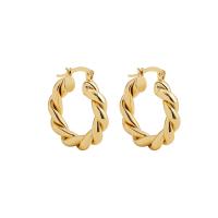 Zinc Alloy Hoop Earring, gold color plated, for woman 