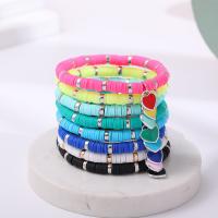 Polymer Clay Bracelets, with zinc alloy bead, for woman 6mm Approx 6.89 Inch 