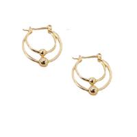 Zinc Alloy Hoop Earring, gold color plated, for woman 