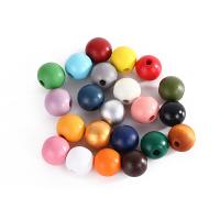 Perles en bois teints, Schima Superba, Rond, DIY, 16mm, Environ Vendu par sac