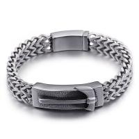 acier inoxydable 316L bracelet, bijoux de mode & pour homme, couleur originale, 45*14mm,12mm Environ 9.06 pouce, Vendu par PC