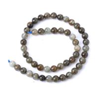 Perles en labradorite, Rond, poli, DIY & normes différentes pour le choix, noire Environ 14.96 pouce, Vendu par brin