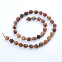 Red Turquoise Beads, with Seedbead, Round, polished, DIY & faceted Approx 14.96 Inch 