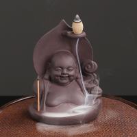 Incense Smoke Flow Backflow Holder Ceramic Incense Burner, Purple Clay, handmade, for home and office & durable & multifunctional 