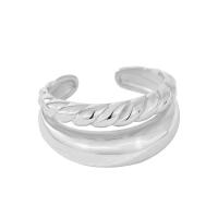 Plata de ley 925 Anillo de dedo Cuff, chapado, Doble capa & Ajustable & para mujer, más colores para la opción, Vendido por UD