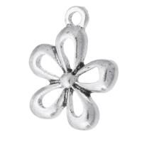 Zinklegierung Blume Anhänger, plattiert, unisex & hohl, keine, 15.5x18.5x3mm, Bohrung:ca. 1mm, verkauft von kg