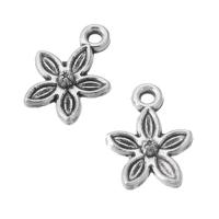 Zinklegierung Blume Anhänger, plattiert, unisex, keine, 10x13.5x2mm, Bohrung:ca. 1mm, verkauft von kg